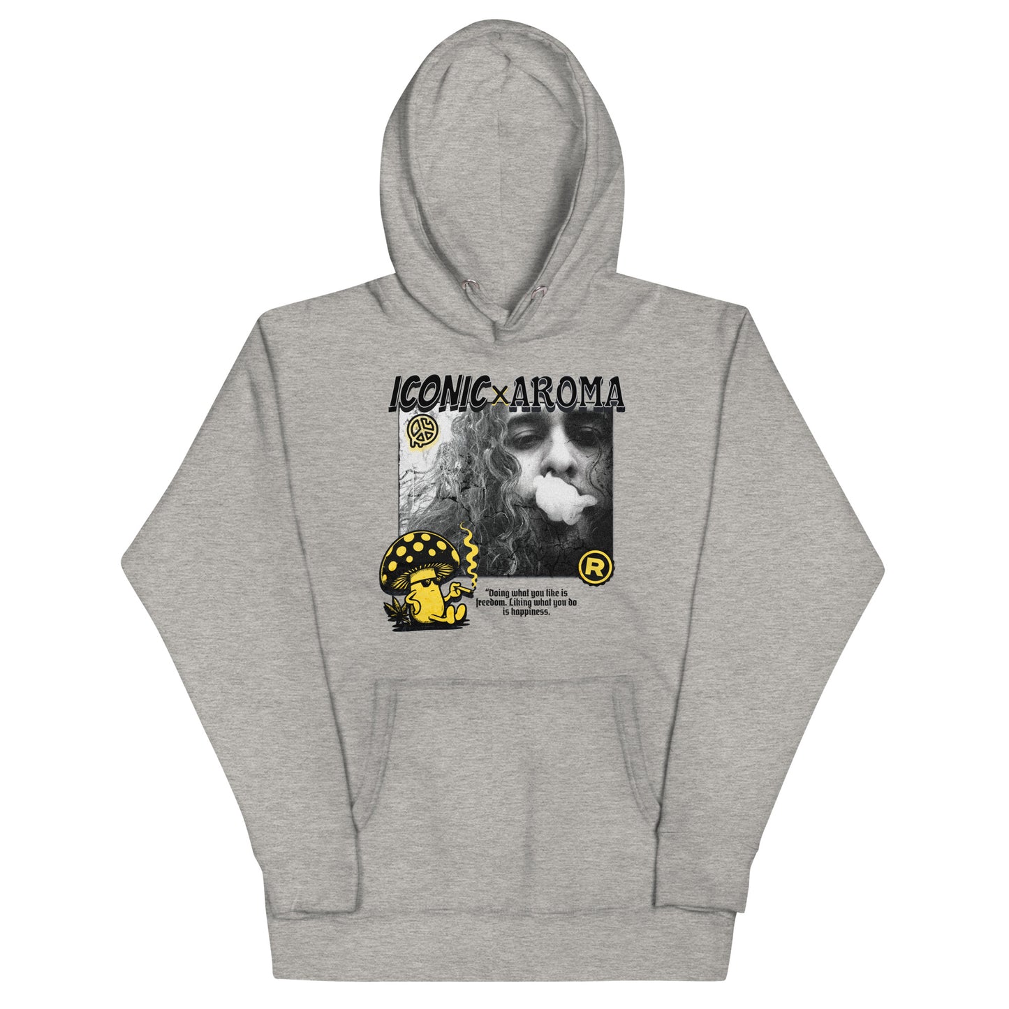 The Freedom and Happiness hoodie by Iconic Hustle x The Aroma