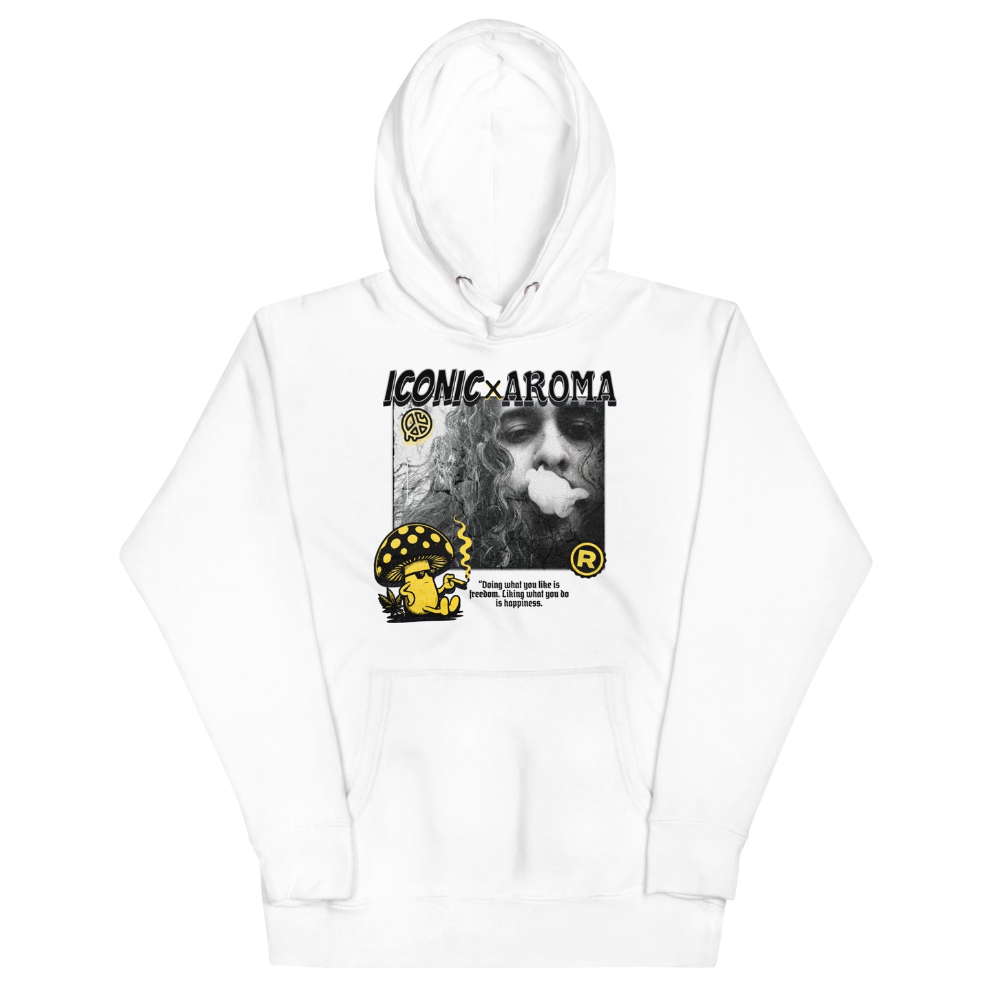 The Freedom and Happiness hoodie by Iconic Hustle x The Aroma